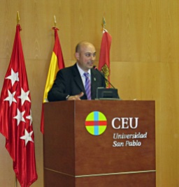 Juanjo Delgado Soto en el acto de entrega de los Sorianos del Año. Madrid, 19 de mayo de 2013